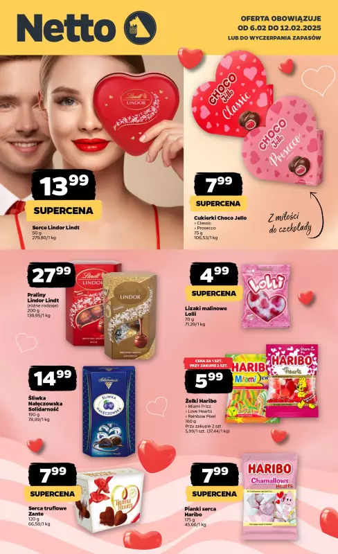 #Walentynki - gazetka promocyjna Netto I Słodkie Walentynki w Netto! od soboty 08.02 do środy 12.02