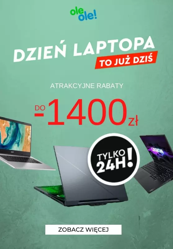 OleOle! - gazetka promocyjna Dzień laptopa do -1400 zł od czwartku 14.07 do czwartku 14.07