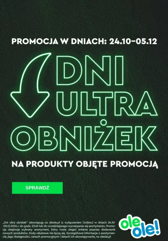 OleOle! - gazetka promocyjna Ultra obniżki od czwartku 07.11 do czwartku 05.12