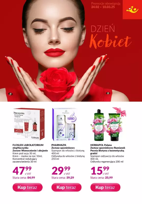 #Dzień Kobiet - gazetka promocyjna Poczta Polska - Oferta specjalna: Dzień Kobiet od piątku 28.02 do soboty 08.03