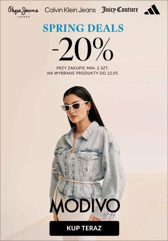 Modivo - gazetka promocyjna -20% na wybrane produkty przy zakupie min. 2 produktów od wtorku 14.05 do środy 22.05