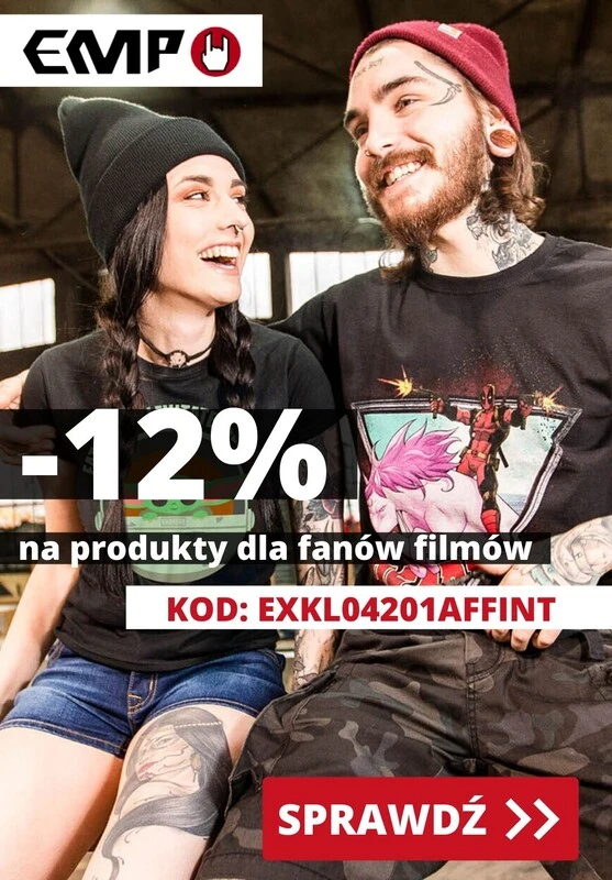 EMP - gazetka promocyjna -12% na produkty dla fanów filmów od środy 01.04 do czwartku 30.04