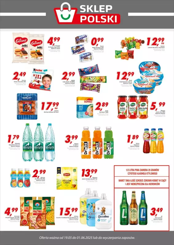 Sklep Polski - gazetka promocyjna Plakat promocyjny od poniedziałku 19.05 do niedzieli 01.06