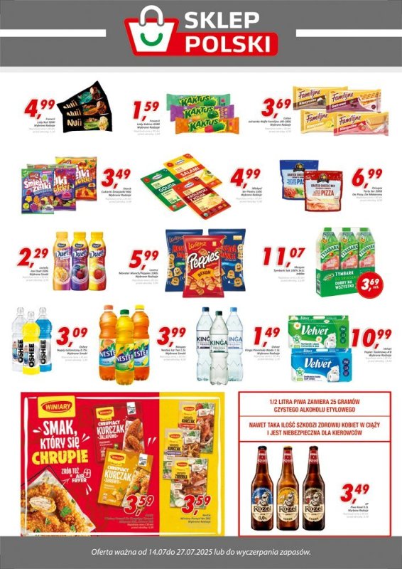Sklep Polski - gazetka promocyjna Plakat promocyjny od poniedziałku 14.07 do niedzieli 27.07
