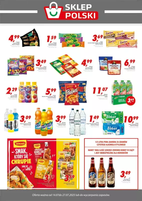 Sklep Polski - gazetka promocyjna Plakat promocyjny od poniedziałku 14.07 do niedzieli 27.07