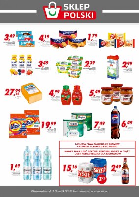 Sklep Polski - gazetka promocyjna Plakat promocyjny od wtorku 12.08 do niedzieli 24.08