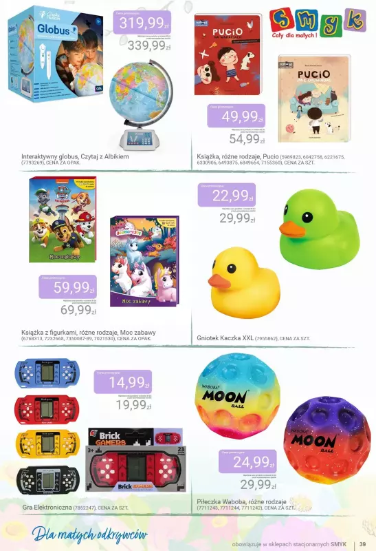 #Dzień Dziecka - gazetka promocyjna Smyk | Katalog Dzień Smyków od wtorku 20.05 do poniedziałku 02.06 - strona 39