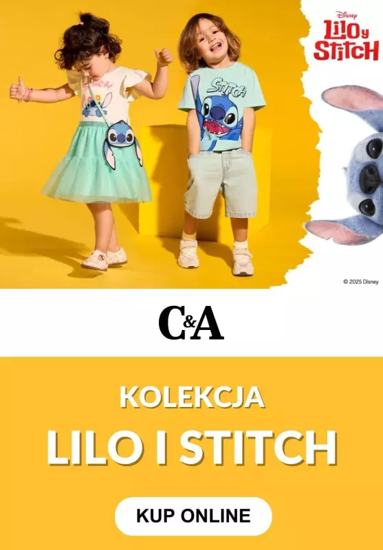 #Dzień Dziecka - gazetka promocyjna C&A | Kolekcja Lilo i Stitch od wtorku 20.05 