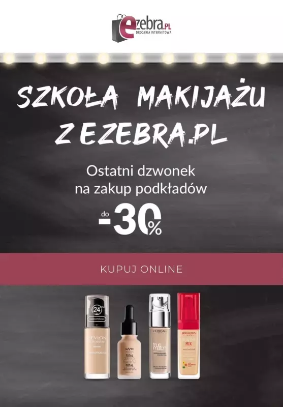 eZebra.pl - gazetka promocyjna Do -30% na podkłady od wtorku 25.08 do piątku 28.08