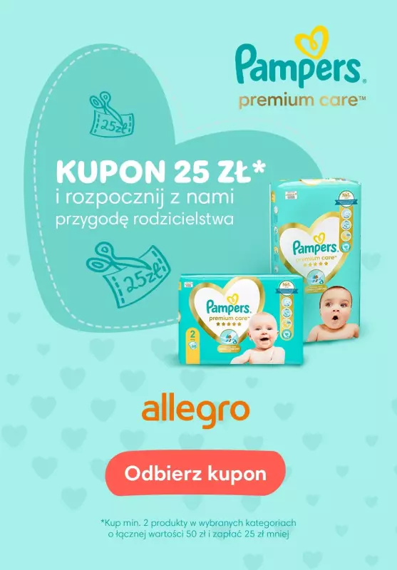  Pampers - gazetka promocyjna Odbierz 25 zł i rozpocznij przygodę rodzicielstwa od soboty 01.06 do niedzieli 30.06