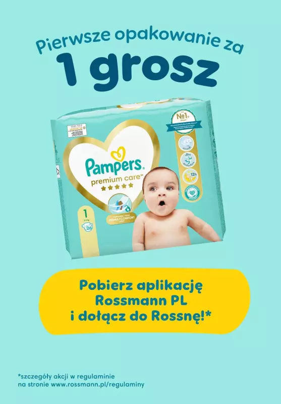  Pampers - gazetka promocyjna Pierwsze opakowanie za grosz od wtorku 01.10 do czwartku 31.10