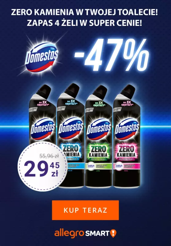 Unilever - gazetka promocyjna Produkty Domestos do -47% taniej! od czwartku 02.07 do poniedziałku 06.07