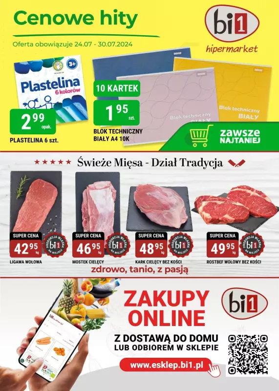 bi1 - gazetka promocyjna Gazetka Białystok, Rzeszów, Szczecin, Ełk od środy 24.07 do wtorku 30.07