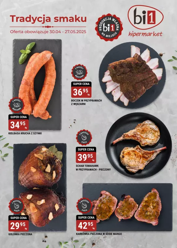 bi1 - gazetka promocyjna Gazetka Ełk I Tradycja smaku od środy 30.04 do wtorku 27.05