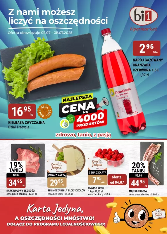 bi1 - gazetka promocyjna Gazetka Ełk, Rzeszów od środy 02.07 do wtorku 08.07