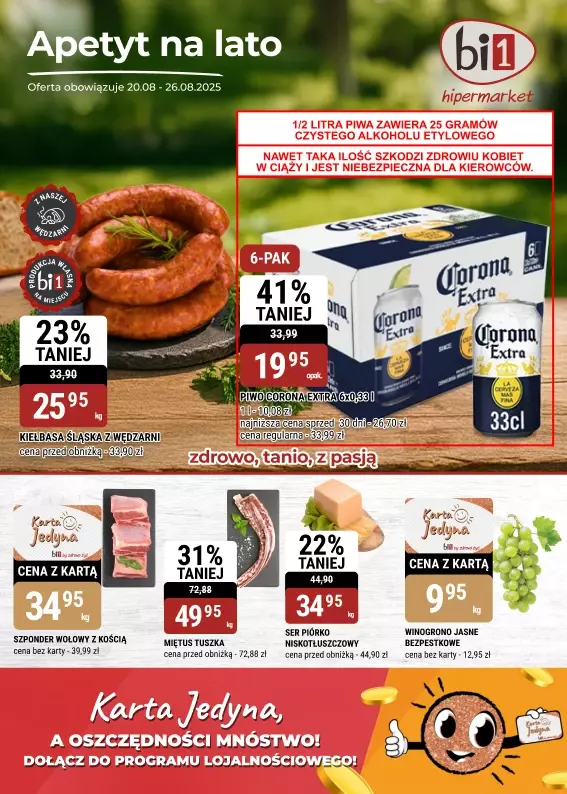 bi1 - gazetka promocyjna Gazetka Białystok I Apetyt na lata od środy 20.08 do wtorku 26.08