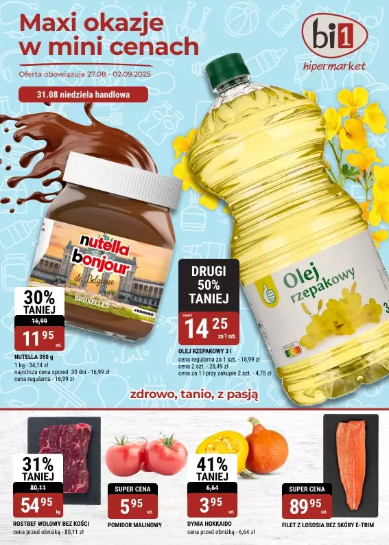 bi1 - gazetka promocyjna Gazetka Bielsko-Biała | | Maxi okazje w mini cenach od środy 27.08 do wtorku 02.09