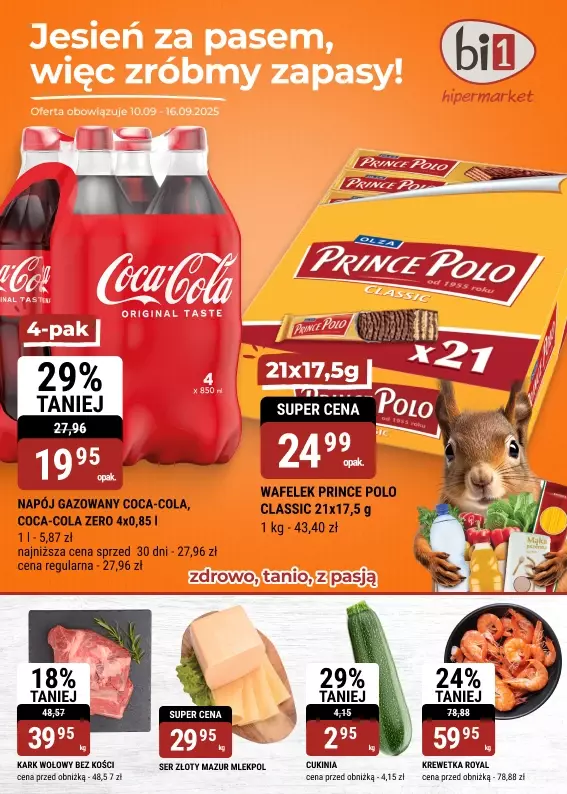 bi1 - gazetka promocyjna Gazetka Bielsko-Biała I Jesień za pasem, więc zróbmy zapasy! od środy 10.09 do wtorku 16.09