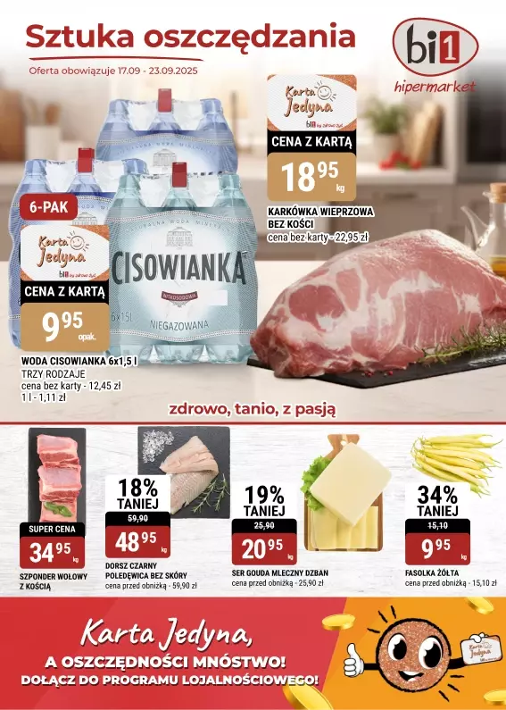 bi1 - gazetka promocyjna Gazetka Czeladź I Sztuka oszczędzania od środy 17.09 do wtorku 23.09