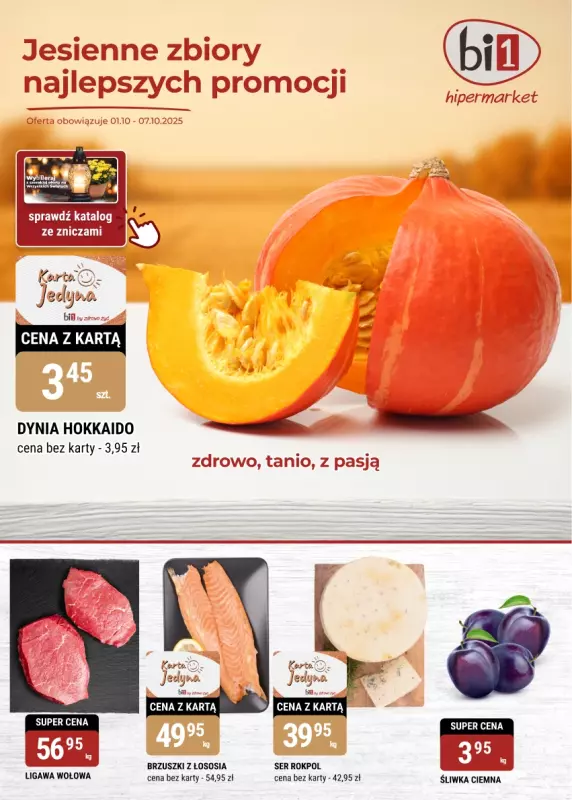 bi1 - gazetka promocyjna Gazetka Jesienne zbiory najlepszych promocji od środy 01.10 do wtorku 07.10