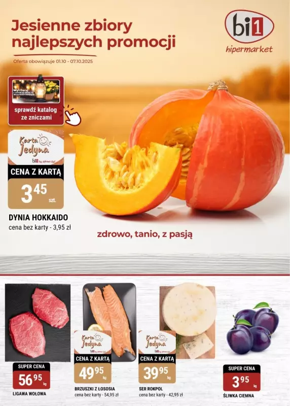 bi1 - gazetka promocyjna Gazetka Jesienne zbiory najlepszych promocji od środy 01.10 do wtorku 07.10