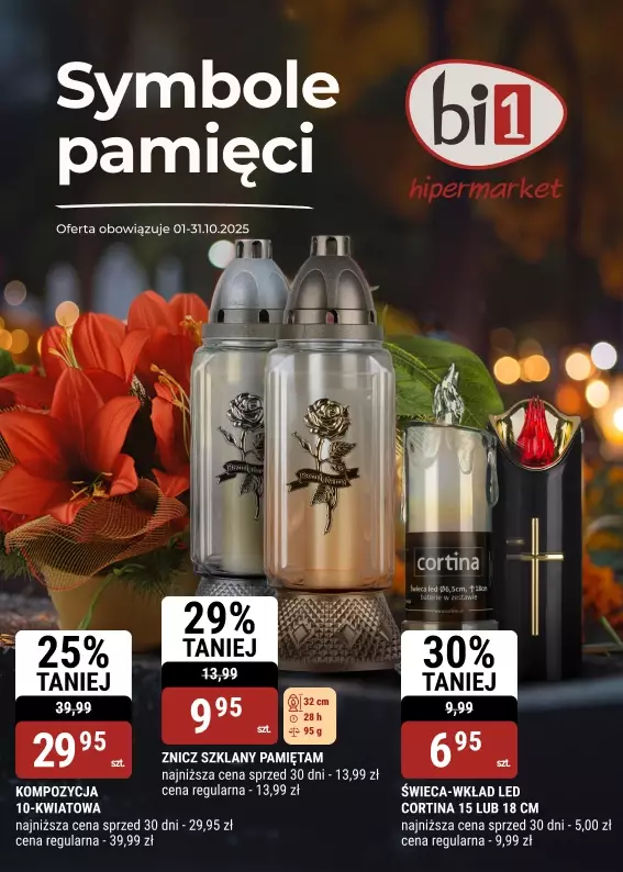 bi1 - gazetka promocyjna Gazetka Symbole pamięci od środy 01.10 do piątku 31.10
