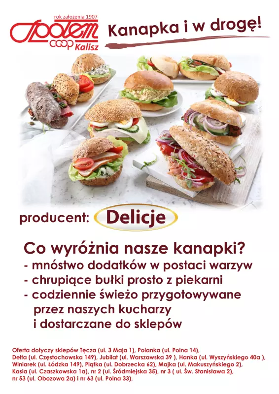 Społem - Blisko i Korzystnie - gazetka promocyjna Plakat promocyjny PSS Kalisz od czwartku 04.04 do niedzieli 30.06