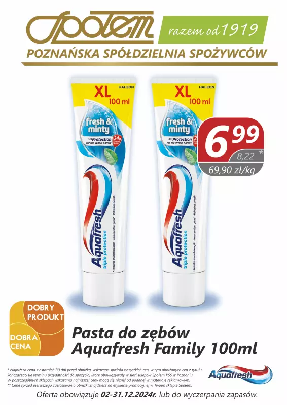 Społem - Blisko i Korzystnie - gazetka promocyjna Plakaty promocyjne PSS Poznań od piątku 06.12 do wtorku 31.12 - strona 3