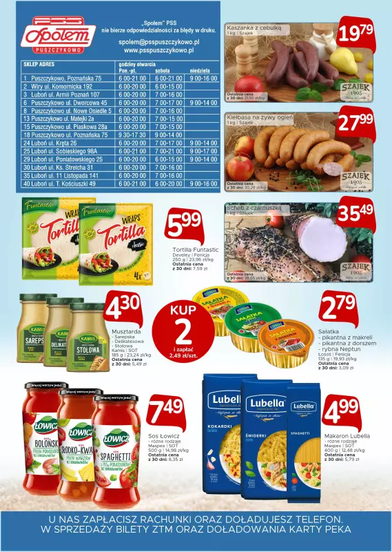 Społem - Blisko i Korzystnie - gazetka promocyjna Plakaty promocyjne PSS Puszczykowo od środy 14.05 do soboty 24.05 - strona 2