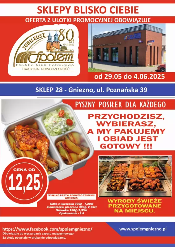 Społem - Blisko i Korzystnie - gazetka promocyjna Plakaty promocyjne PSS Gniezno od czwartku 29.05 do środy 04.06