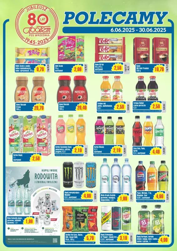 Społem - Blisko i Korzystnie - gazetka promocyjna Gazetka PSS Września od piątku 06.06 do poniedziałku 30.06
