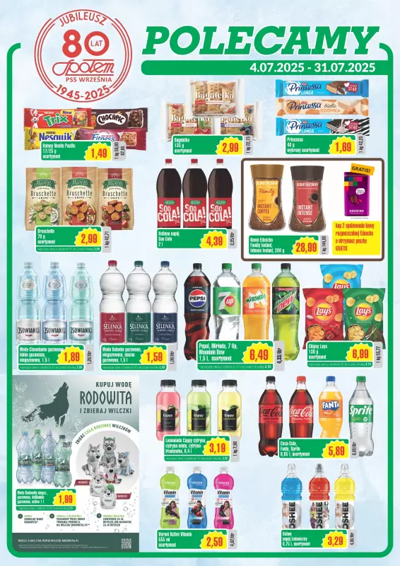 Społem - Blisko i Korzystnie - gazetka promocyjna Gazetka PSS Września od piątku 04.07 do czwartku 31.07