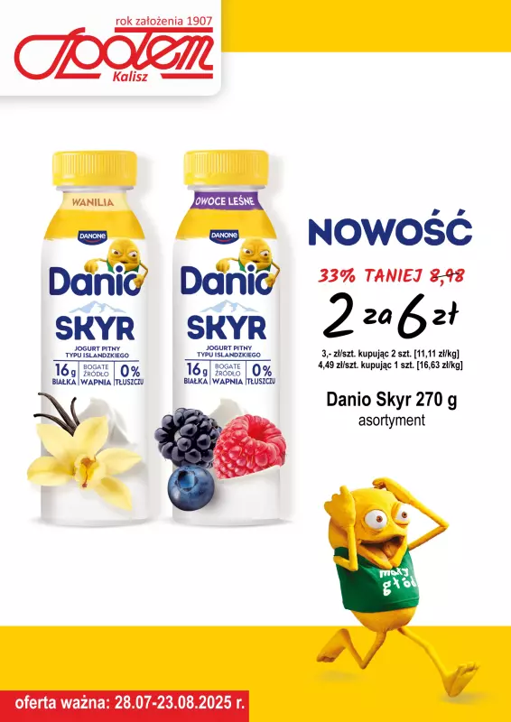 Społem - Blisko i Korzystnie - gazetka promocyjna Plakat promocyjny PSS Kalisz od poniedziałku 28.07 do soboty 23.08