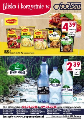 Społem - Blisko i Korzystnie - gazetka promocyjna Blisko i korzystnie w Społem od poniedziałku 04.08 do soboty 09.08