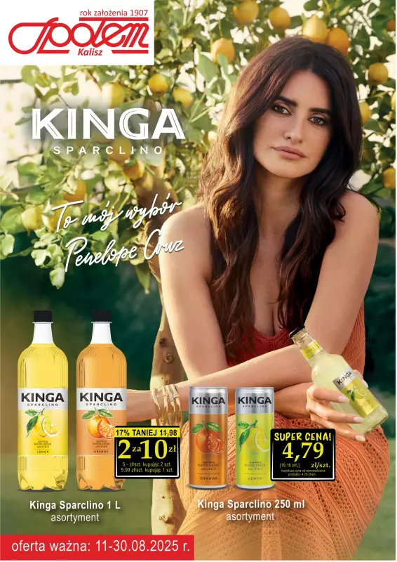 Społem - Blisko i Korzystnie - gazetka promocyjna Plakat promocyjny PSS Kalisz od poniedziałku 11.08 do soboty 30.08
