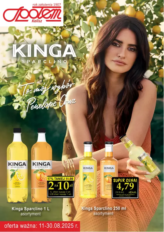 Społem - Blisko i Korzystnie - gazetka promocyjna Plakat promocyjny PSS Kalisz od poniedziałku 11.08 do soboty 30.08