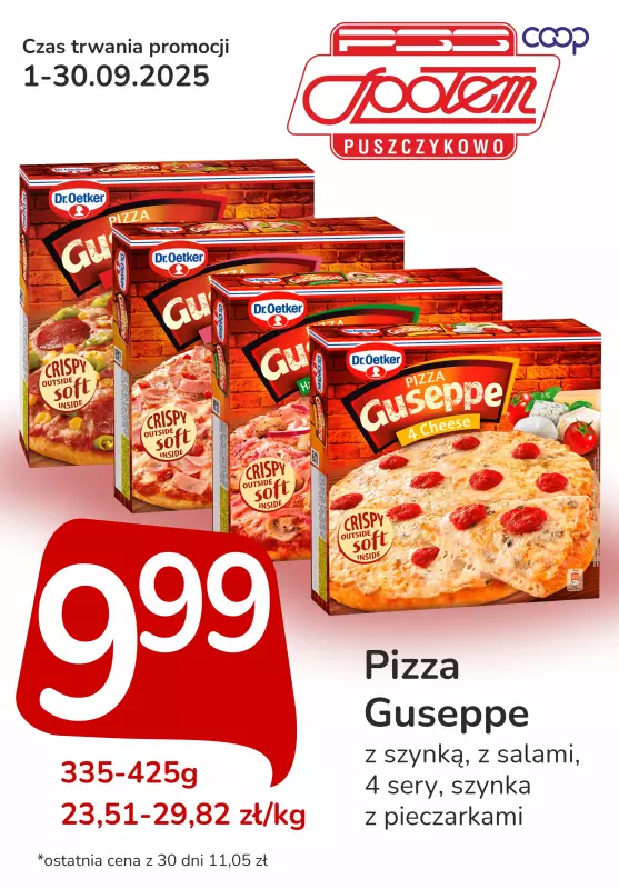 Społem - Blisko i Korzystnie - gazetka promocyjna Plakat promocyjny PSS Puszczykowo od poniedziałku 01.09 do wtorku 30.09