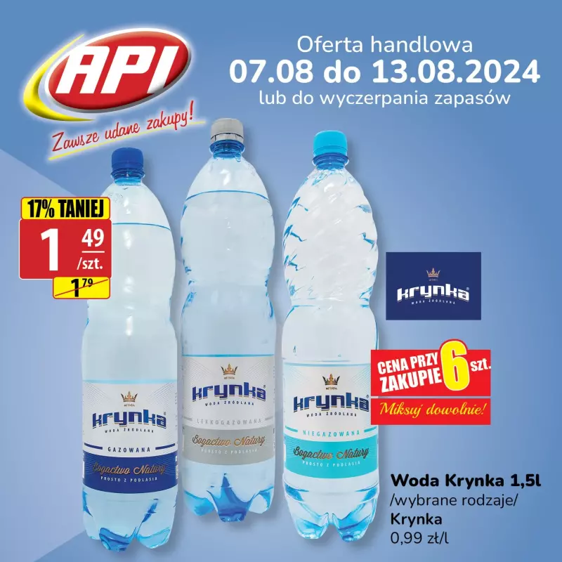 API Market - gazetka promocyjna Gazetka od czwartku 08.08 do wtorku 13.08