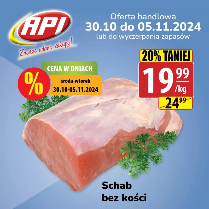 API Market - gazetka promocyjna Promocje od środy 30.10 do wtorku 05.11