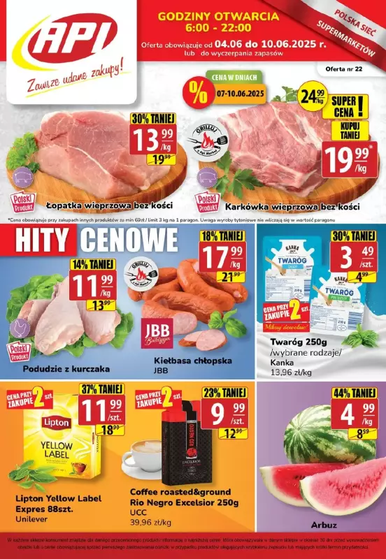 API Market - gazetka promocyjna Gazetka od środy 04.06 do wtorku 10.06