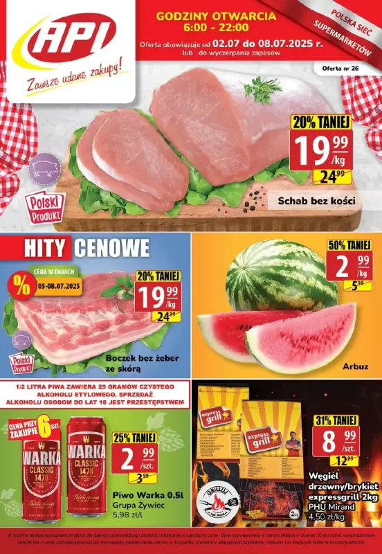 API Market - gazetka promocyjna Gazetka od środy 02.07 do wtorku 08.07