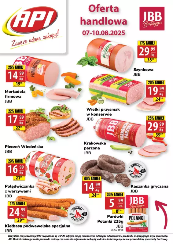 API Market - gazetka promocyjna Oferta handlowa od piątku 08.08 do niedzieli 10.08