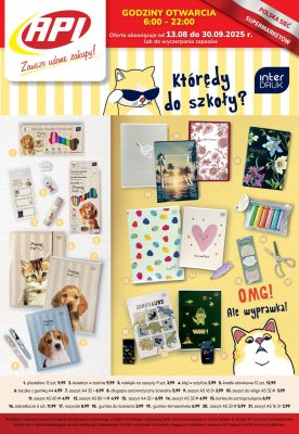 API Market - gazetka promocyjna Którędy do szkoły od środy 13.08 do wtorku 30.09