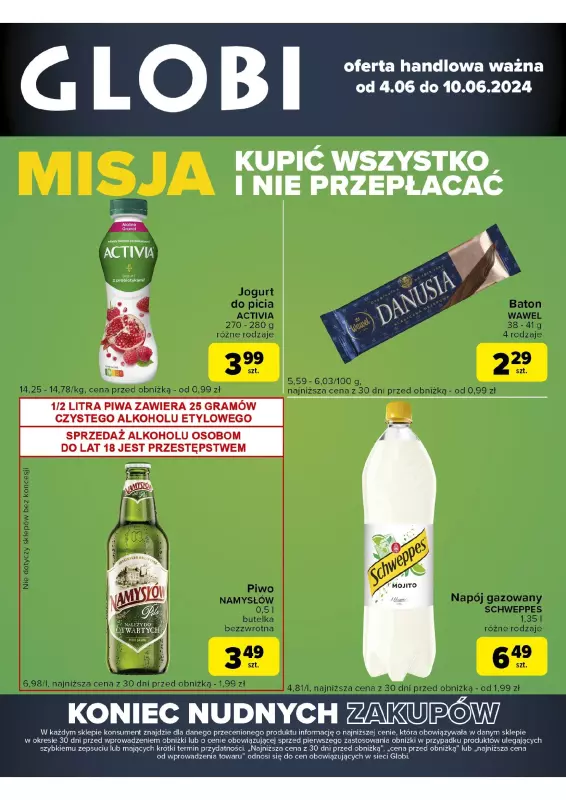 Globi - gazetka promocyjna Gazetka od wtorku 04.06 do poniedziałku 10.06