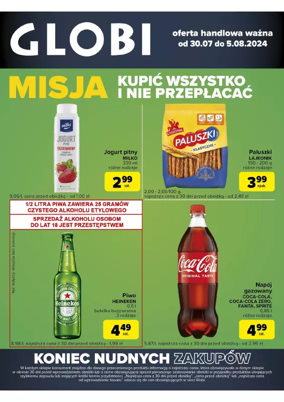 Globi - gazetka promocyjna Gazetka Globi od wtorku 30.07 do poniedziałku 05.08