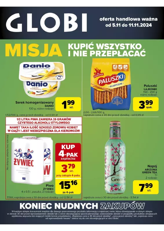 Globi - gazetka promocyjna Gazetka Globi od wtorku 05.11 do poniedziałku 11.11 - strona 2