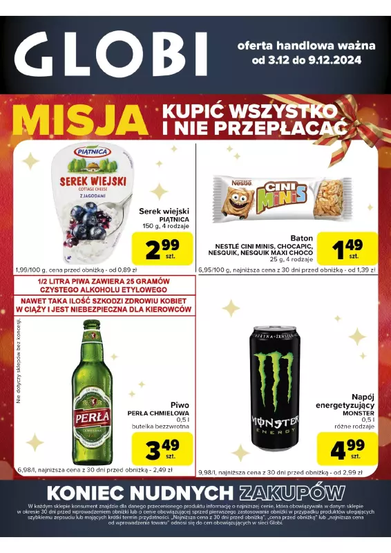 Globi - gazetka promocyjna Gazetka Globi od wtorku 03.12 do poniedziałku 09.12