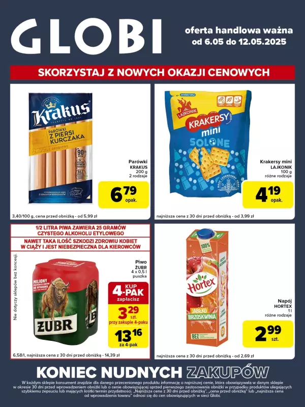 Globi - gazetka promocyjna Gazetka Globi od wtorku 06.05 do poniedziałku 12.05