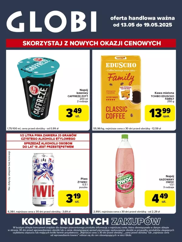 Globi - gazetka promocyjna Gazetka Globi od wtorku 13.05 do poniedziałku 19.05