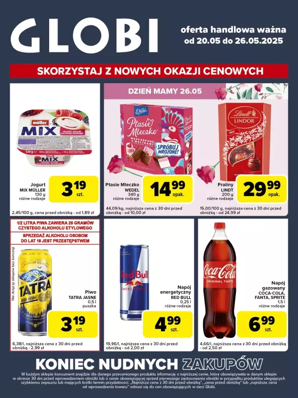 Globi - gazetka promocyjna Gazetka Globi od wtorku 20.05 do poniedziałku 26.05